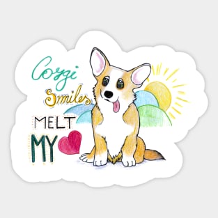 Corgi dog lover cute puppy gift Sticker